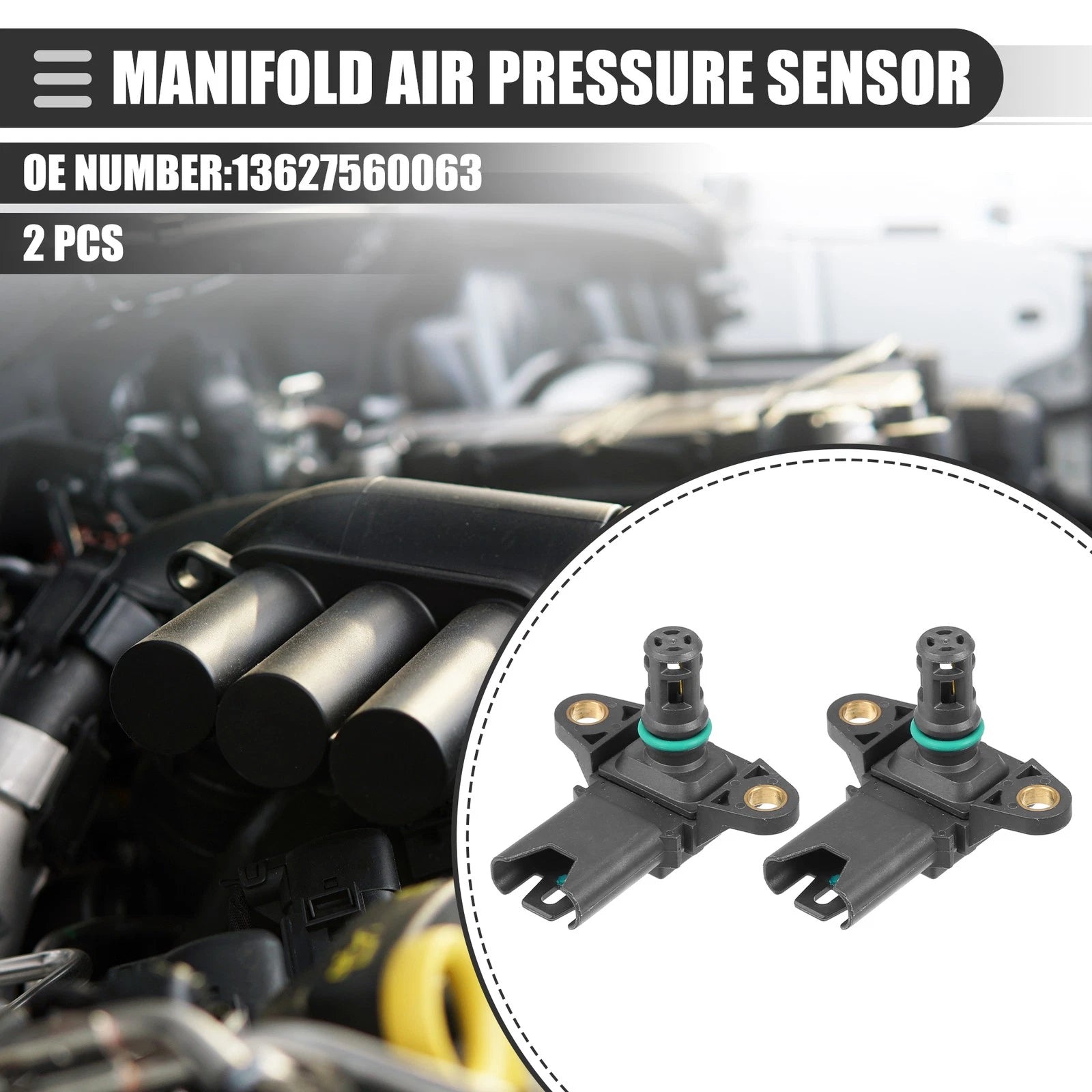 MAP Manifold Air Pressure Sensor for BMW 135i 3.0L L6 (2008–2013)