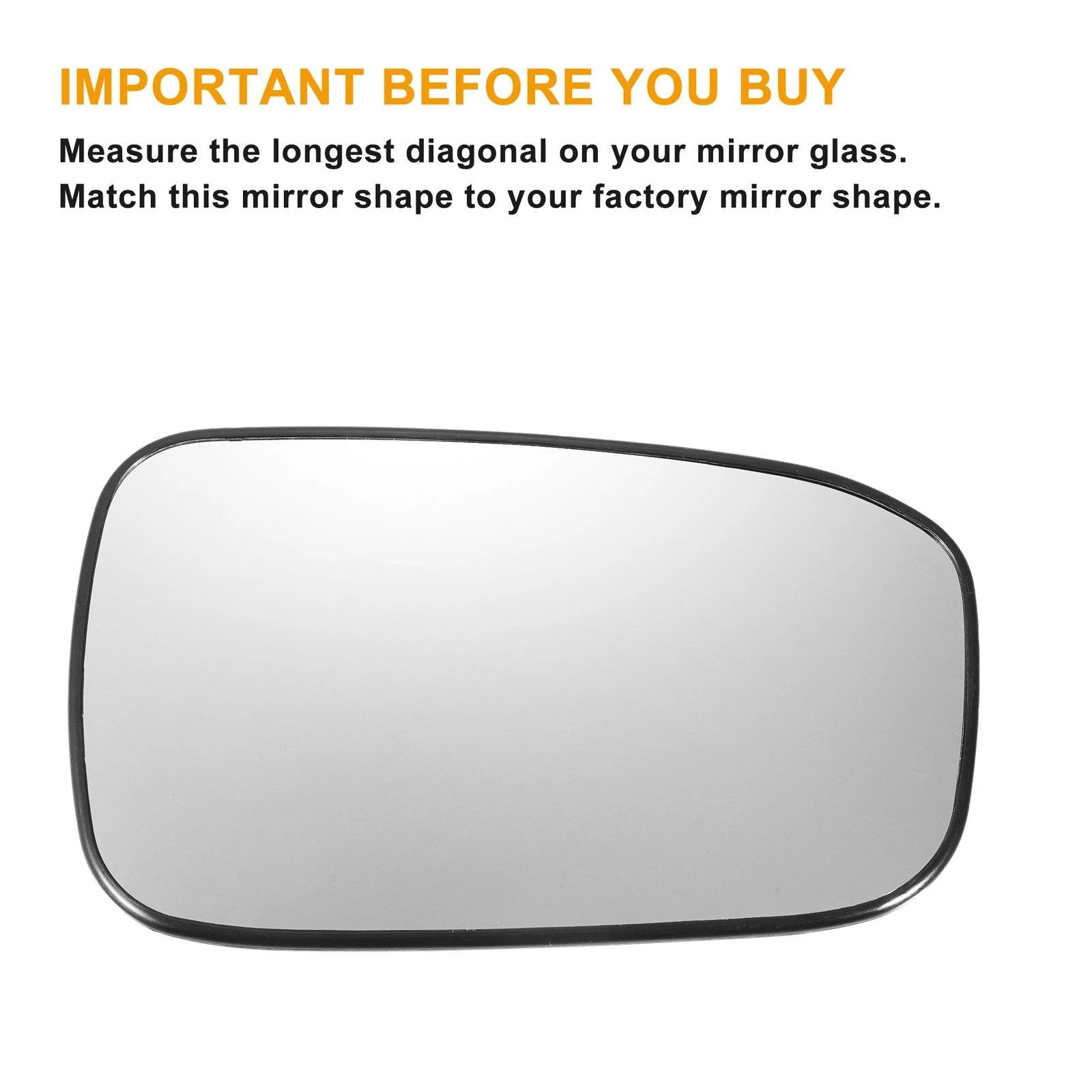 Right Side Mirror Glass w Heated Backing for Honda Accord (2003–2007)