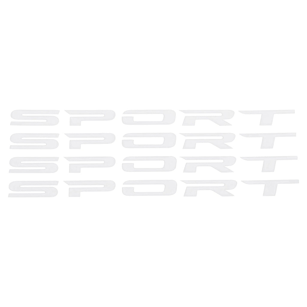 Reflective Bumper Decal for - White Square SPORT
