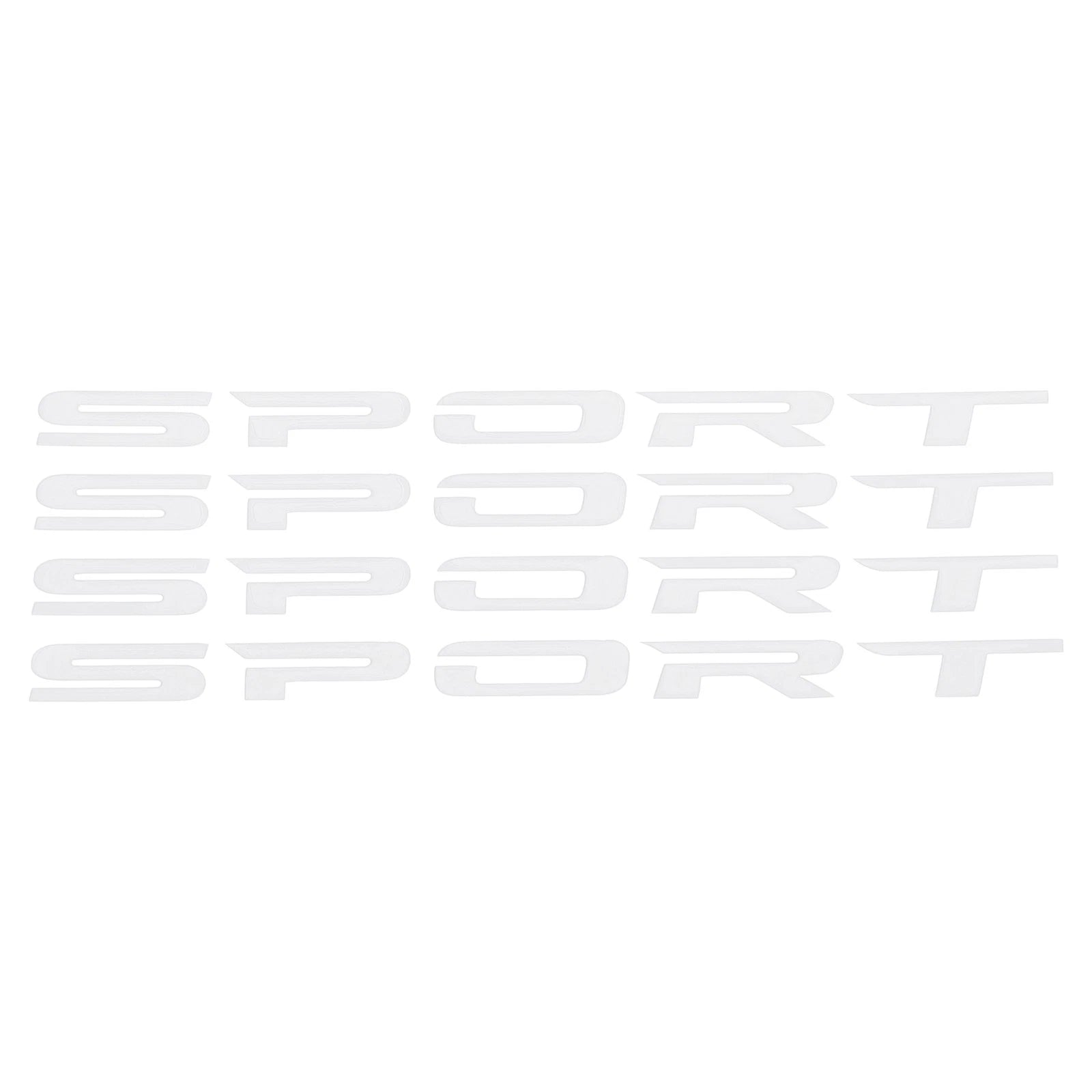 Reflective Bumper Decal for - White Square SPORT