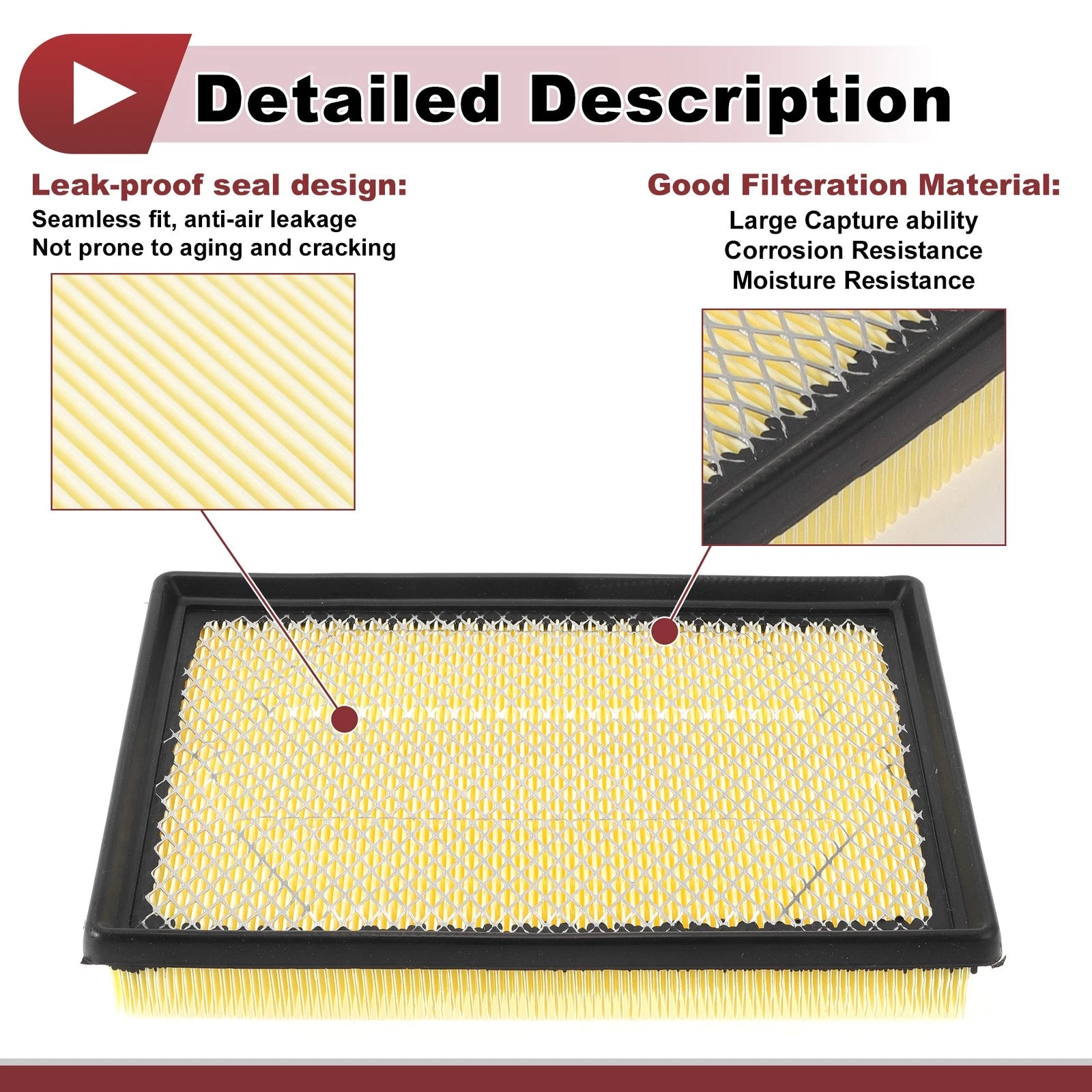 Engine Air Filter Replacement for Dodge Challenger 5.7L 6.1L (2008–2010)