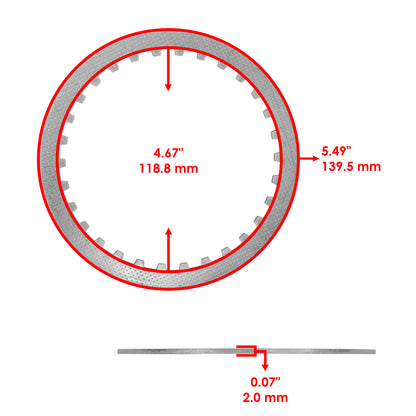Clutch Friction Steel Plates Replacement for Honda Shadow 700 VT700C (1984–1986)