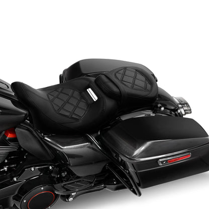 Low Profile Driver & Passenger Seats for Harley Touring Street Glide (2009–2023)