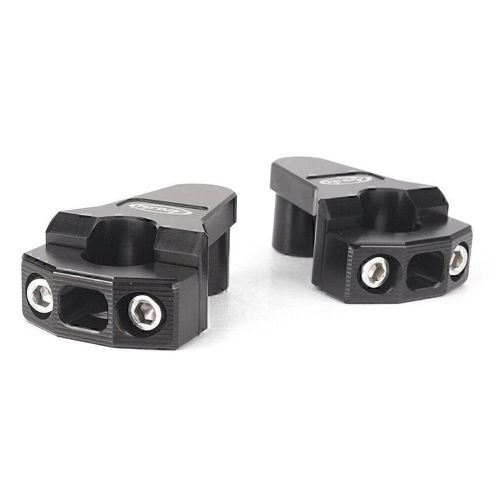 Pair 7/8" 22mm Motorcycle HandleBar Handle Fat Bar Mount Clamp Riser Black