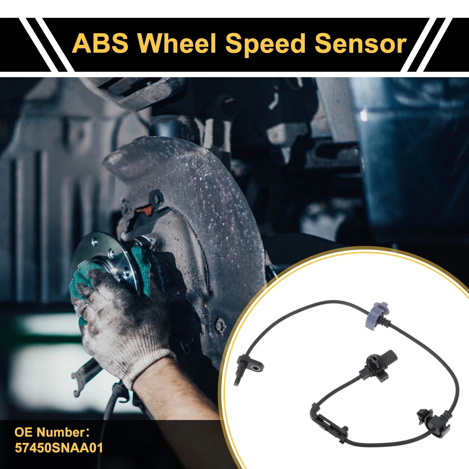 ABS Wheel Speed Sensor Front Right Replacement for Honda Civic (2006–2011)