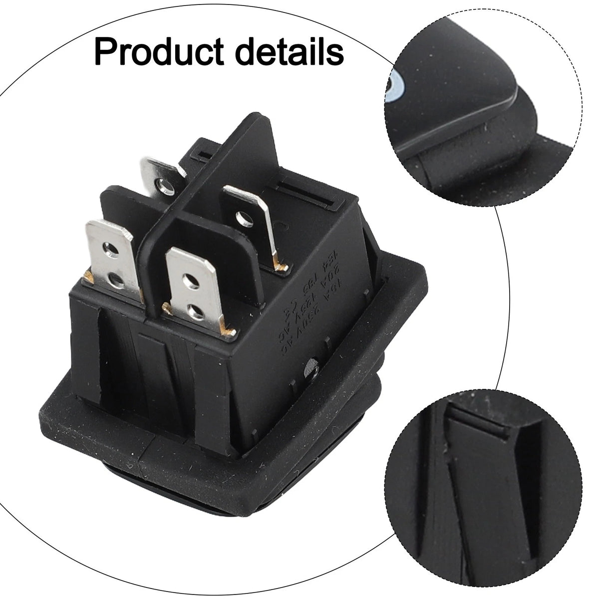 20A DPST Waterproof Rocker Switch IP67 for Various Uses