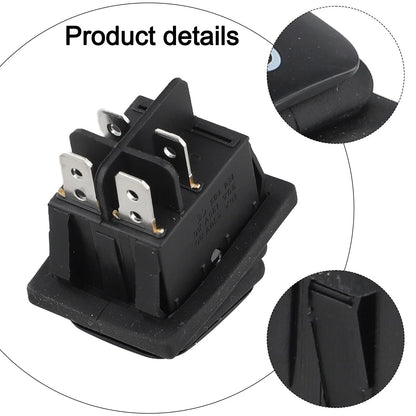 20A DPST Waterproof Rocker Switch IP67 for Various Uses