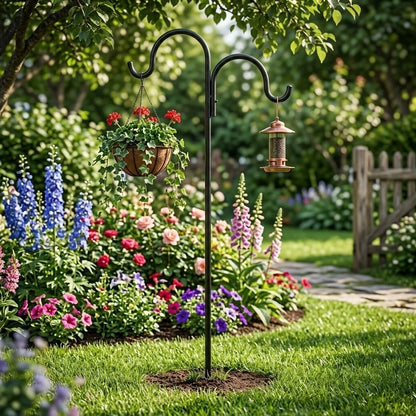 Adjustable Shepherds Hook for Bird Feeders and Plants