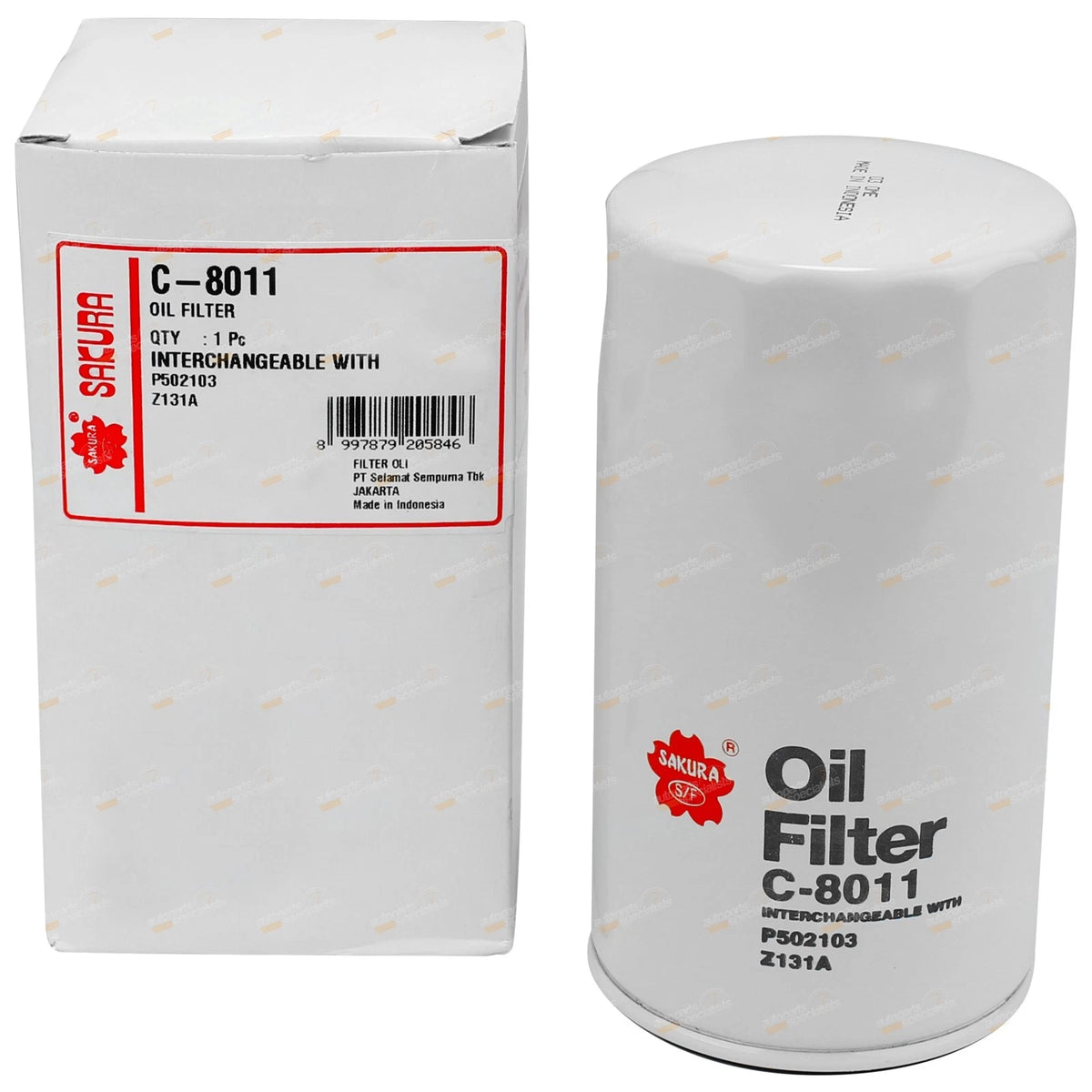 Sakura Engine Oil Filter for Landcruiser Bundera RJ70 1984–1991 22R 2.4L