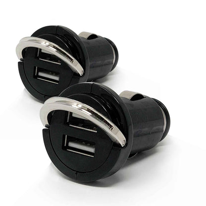 Set of 2 Dual USB Charger Adapter for Cigarette Lighter (12V-24V) FO3735-M2