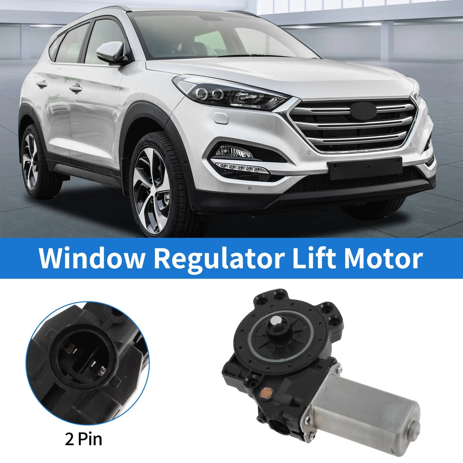 Power Window Regulator Lift Motor Rear Right Replacement for Hyundai Tucson (2010–2015)