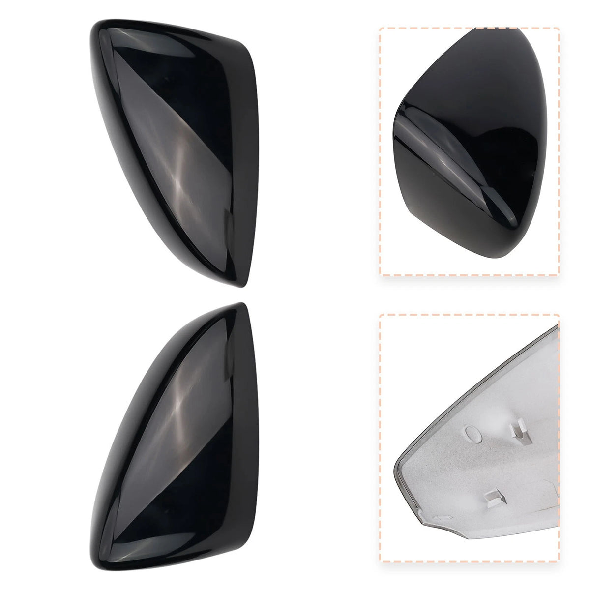 2X Side Mirror Cover Caps for Mazda CX-30 (2020–2023) ABS