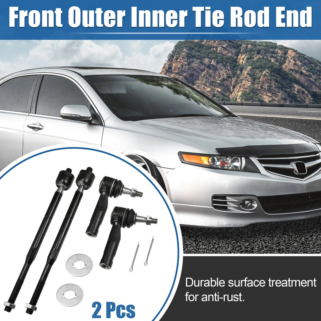 4pcs Front Inner Outer Tie Rod Ends Replacement for Chevrolet Pontiac (2000–2010)