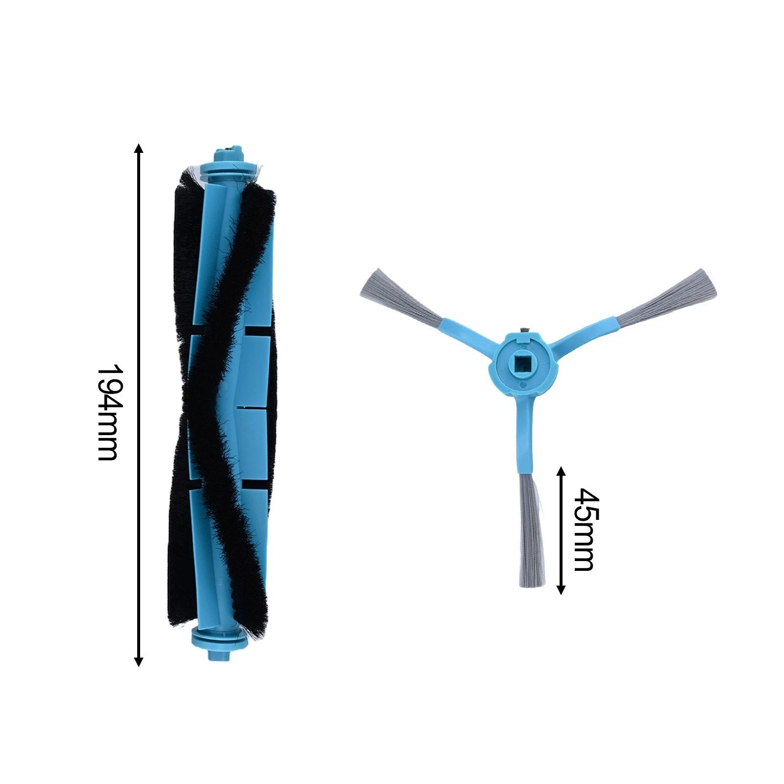 Set of 2 Main Roller Side Brushes for Conga 7490