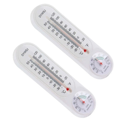2X Wall Mount Thermometer Hygrometer Mechanical Indoor Outdoor Gauge