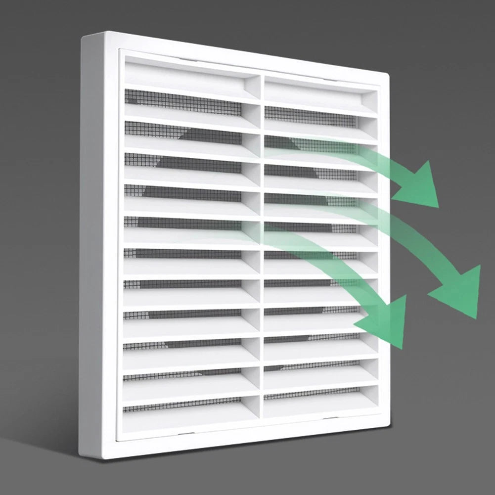 Vent with Oblique Louvers for Smooth Airflow and Insect Defense