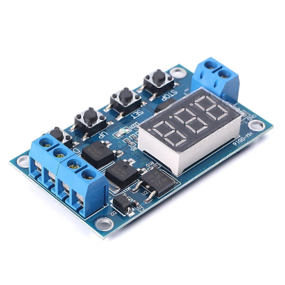 12 24V Circuit Board Trigger Cycle Timer Delay Switch MOS Tube Control Module