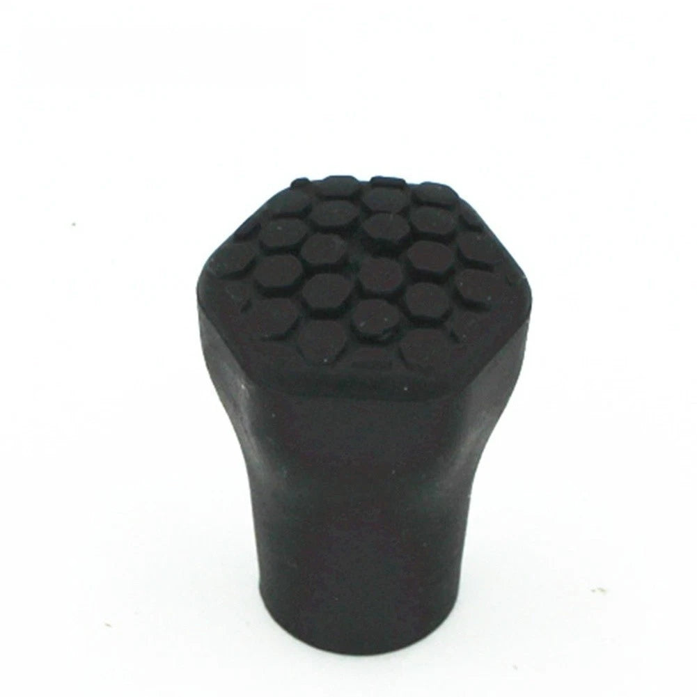 10X Black Hexagonal Trekking Pole Tip Protectors for Hiking Poles