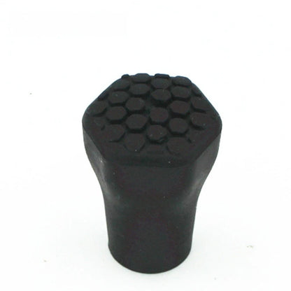 10X Black Hexagonal Trekking Pole Tip Protectors for Hiking Poles