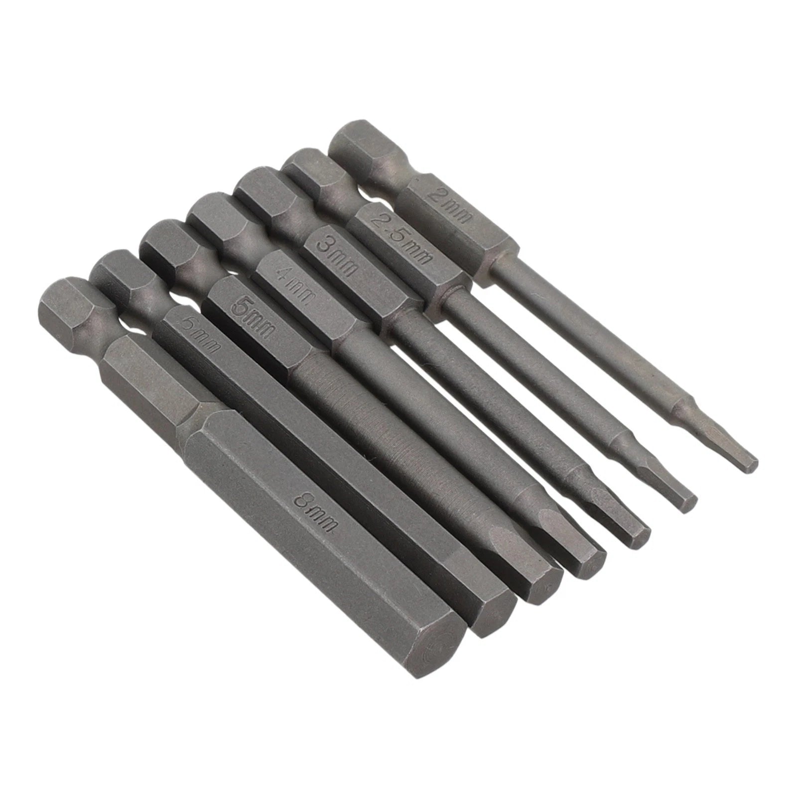 7pcs Hexagon Socket Screwdriver Bit Set for Electric Tools (65mm)