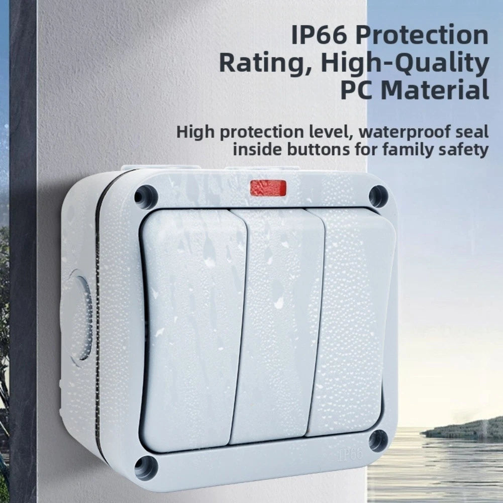 Waterproof IP66 Outdoor Switch for Garden Terrace (2010–2023)