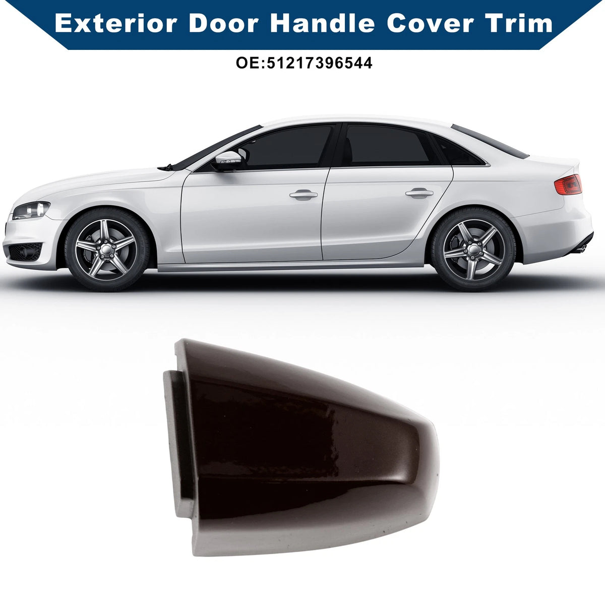 Exterior Door Handle Cover Trim Replacement for BMW X1 X2 X5 F15 (2014–2019) Brown ABS