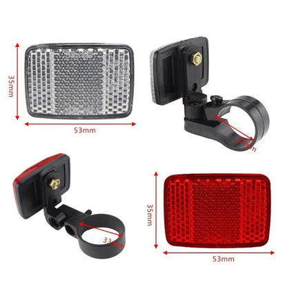 Reflector Kit for Bicycle Front Rear Spokes with Brackets