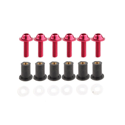Windscreen Windshield Red Bolts Screw Fixing Kit for Honda CBR250 300 650 900 (2011–2023)
