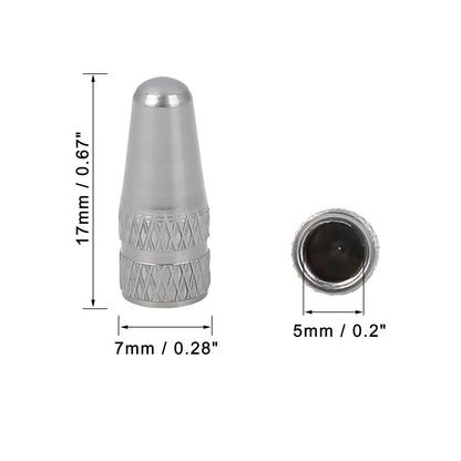 10pcs Tire Valve Stem Caps French Type for Bike Bicycle (Titanium Tone)