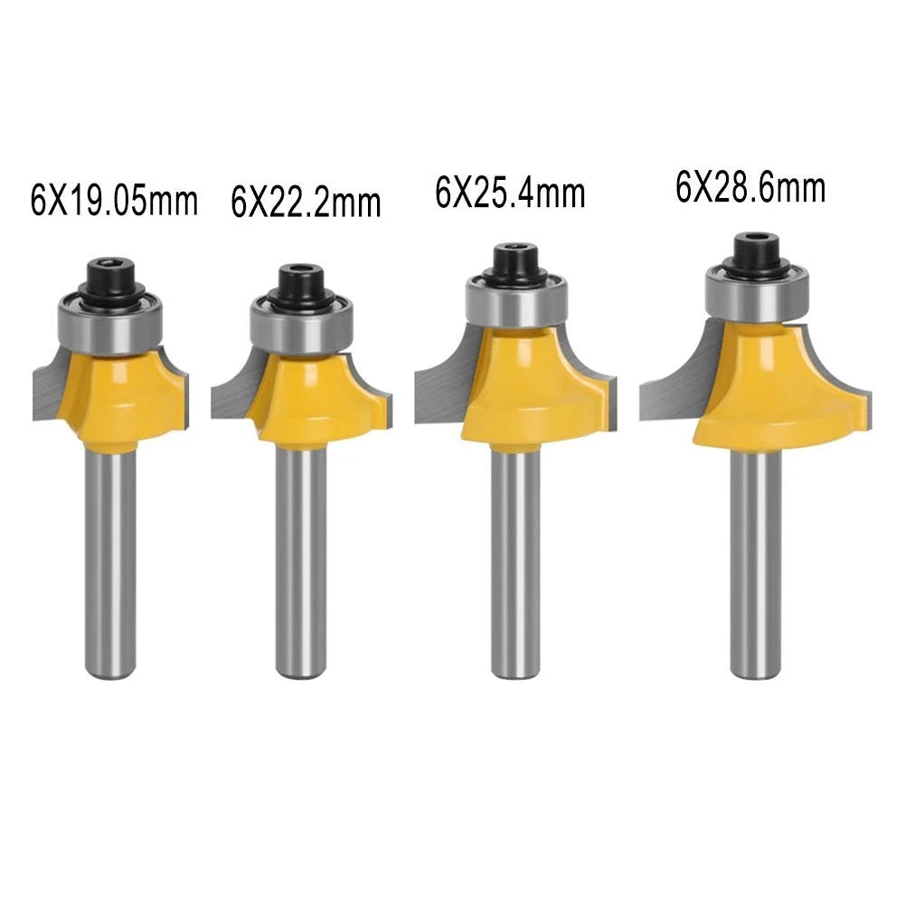 4PCS Corner Round Router Bits for Woodworking