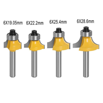4PCS Corner Round Router Bits for Woodworking
