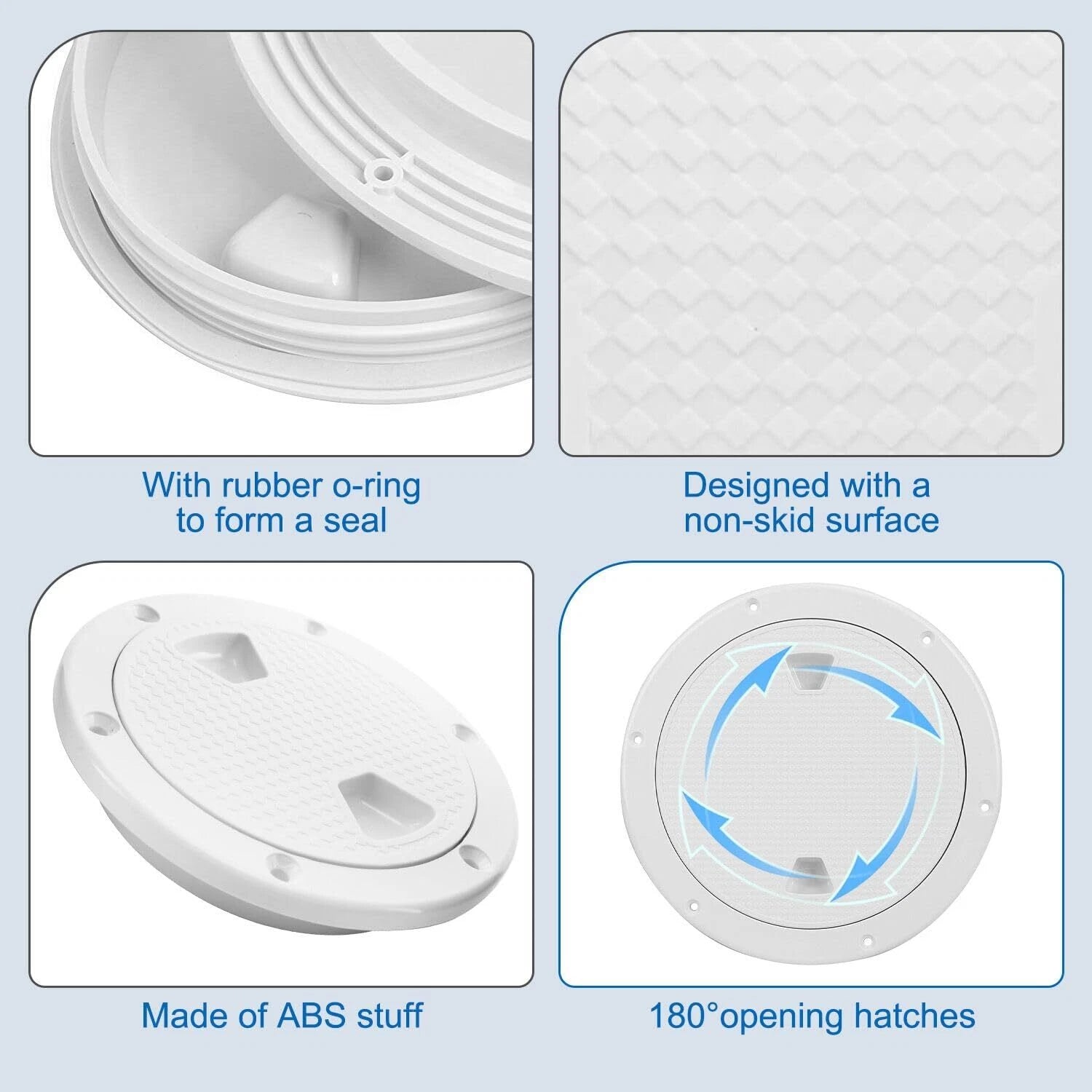 6 Inch Round Non-Slip Inspection Hatch for Boat Deck