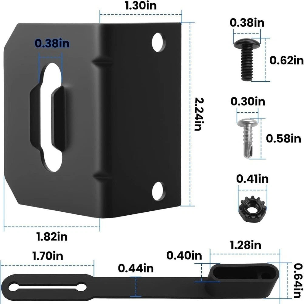 4 Way Trailer Wiring Mounting Bracket Kit for Universal Use (0.38in Thickness)