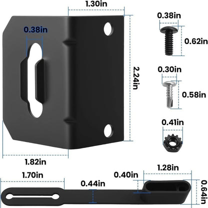 4 Way Trailer Wiring Mounting Bracket Kit for Universal Use (0.38in Thickness)