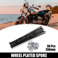 Bicycle Spokes 14G 266mm Steel Replacement Kit with Nipples for Most Bicycles