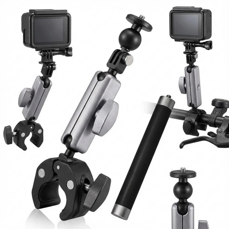 Camera Mount for Motorcycle Bicycle Boat Guardrail (Universal Fit)