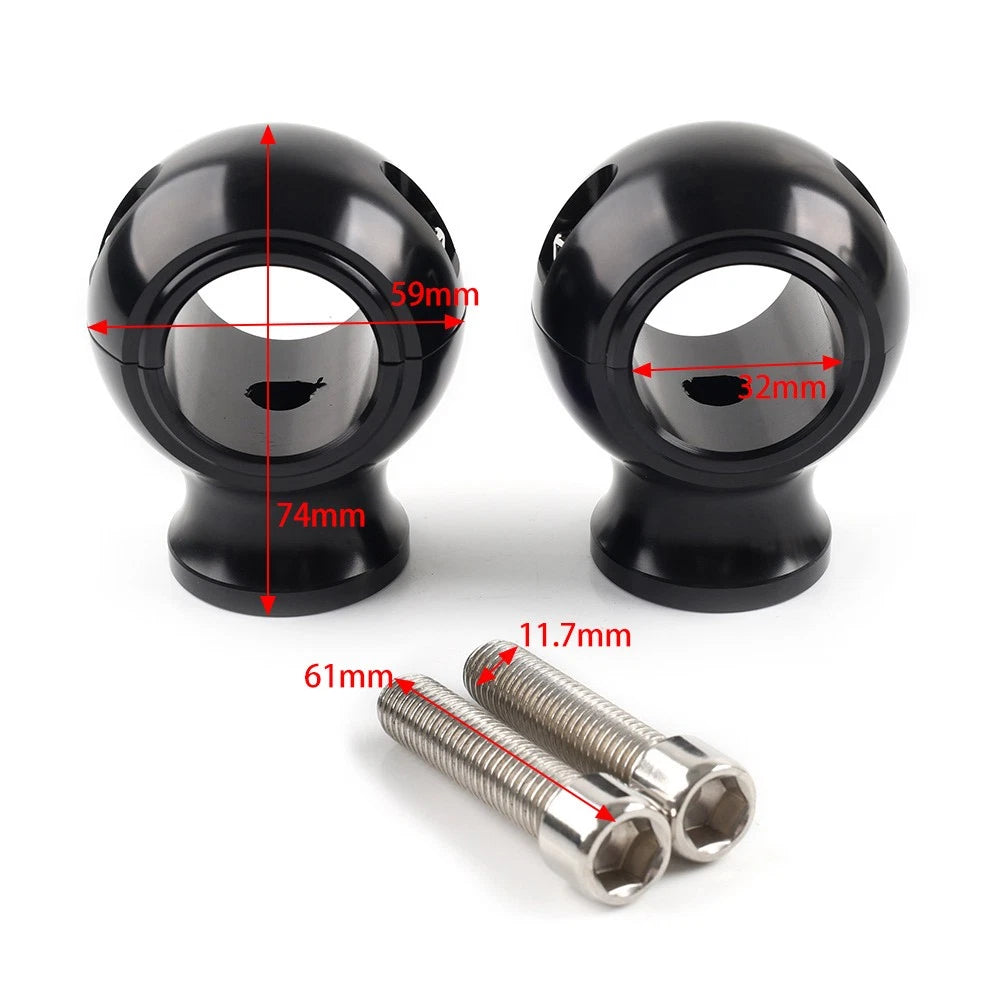 32mm 1.25'' Fat Handlebar Risers Clamp Chrome For Harley Touring Road King Dyna