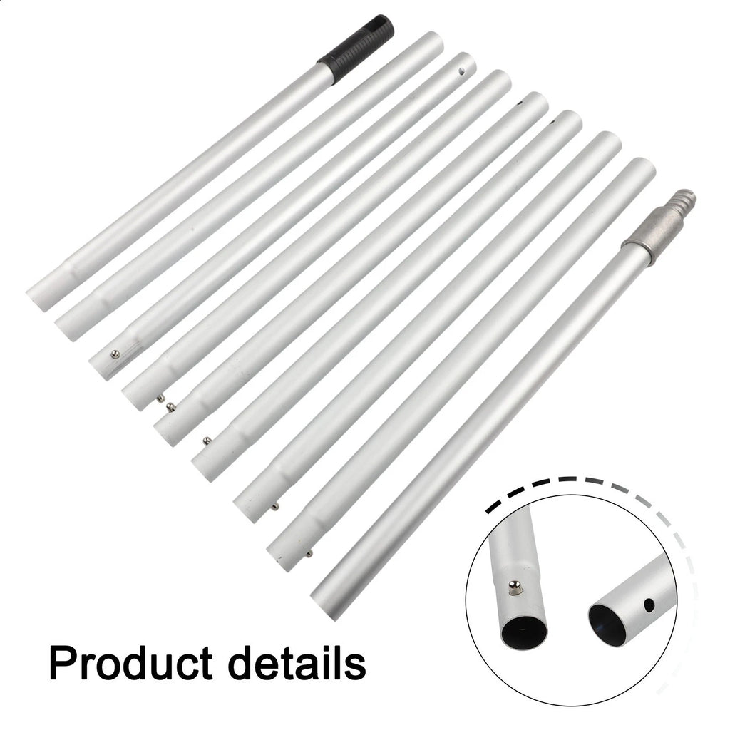 12ft Aluminum Extension Pole with Standard Threaded End for Attachments