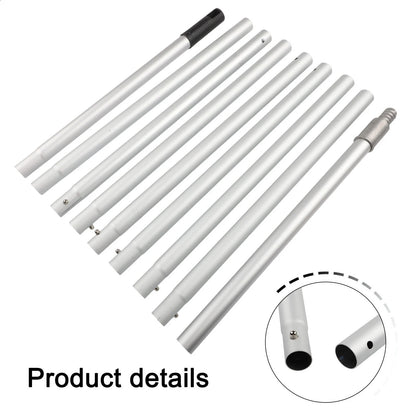 12ft Aluminum Extension Pole with Standard Threaded End for Attachments