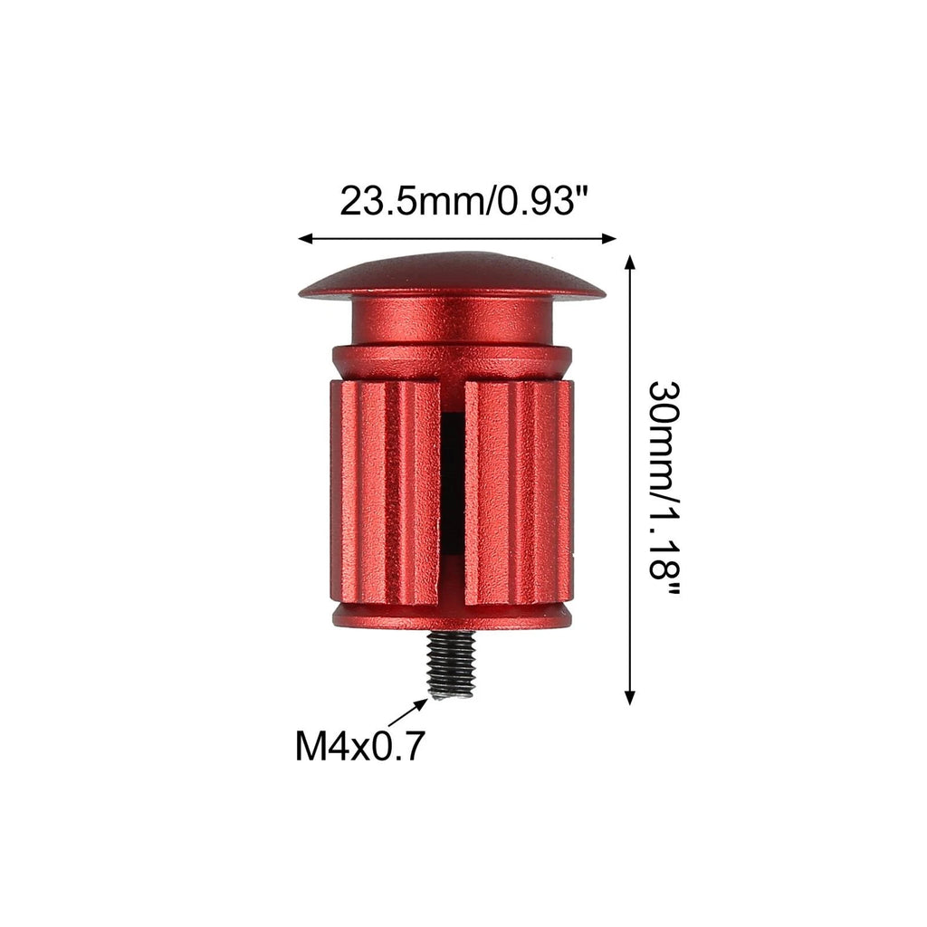 Handlebar End Plugs Pair Aluminum Alloy 17.5-22mm for Bicycle (Red)
