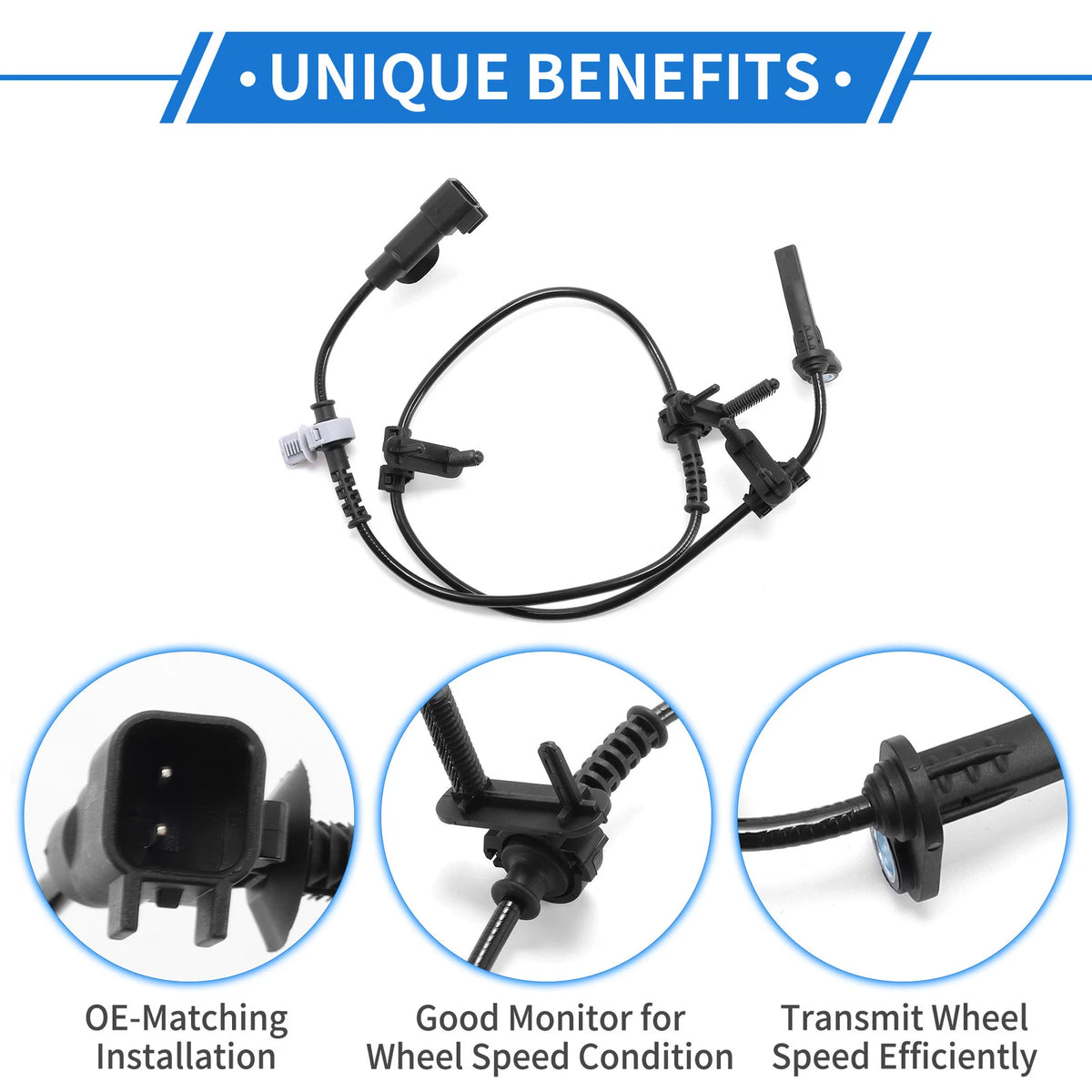 3X ABS Wheel Speed Sensor for Cadillac CT6 (No. 23378112/84 460907/8402846)