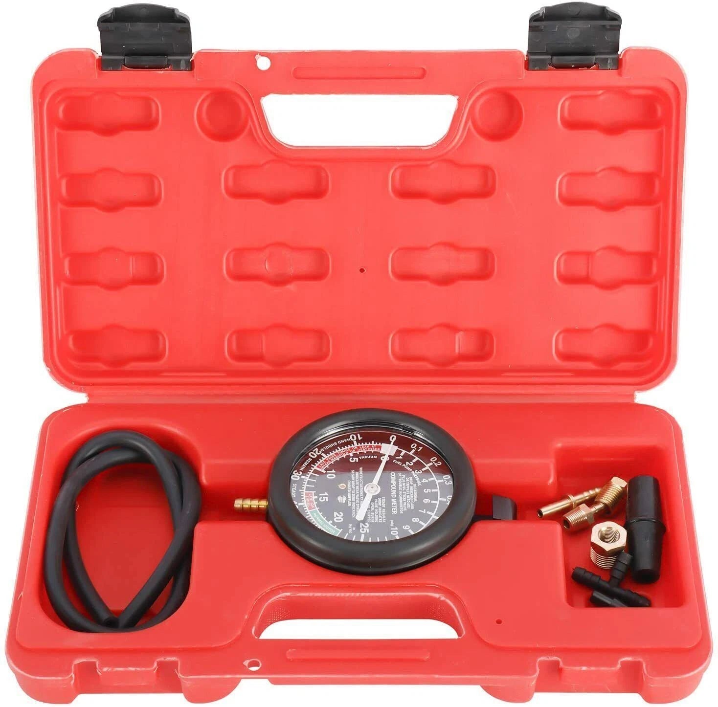 Carburetor Intake Manifold Vacuum Fuel Pump Pressure Tester Gauge Kit