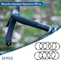 Bicycle Headset Spacers 2mm 28.6mm Black Aluminum 1-1/8 10 Pack