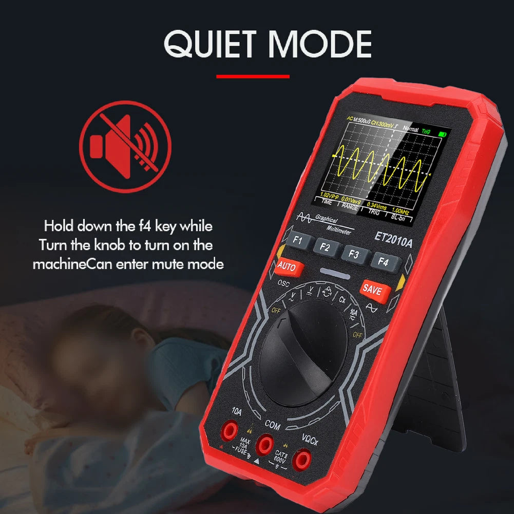 ET2010A Handheld Oscilloscope Multimeter 320x240 Color Display