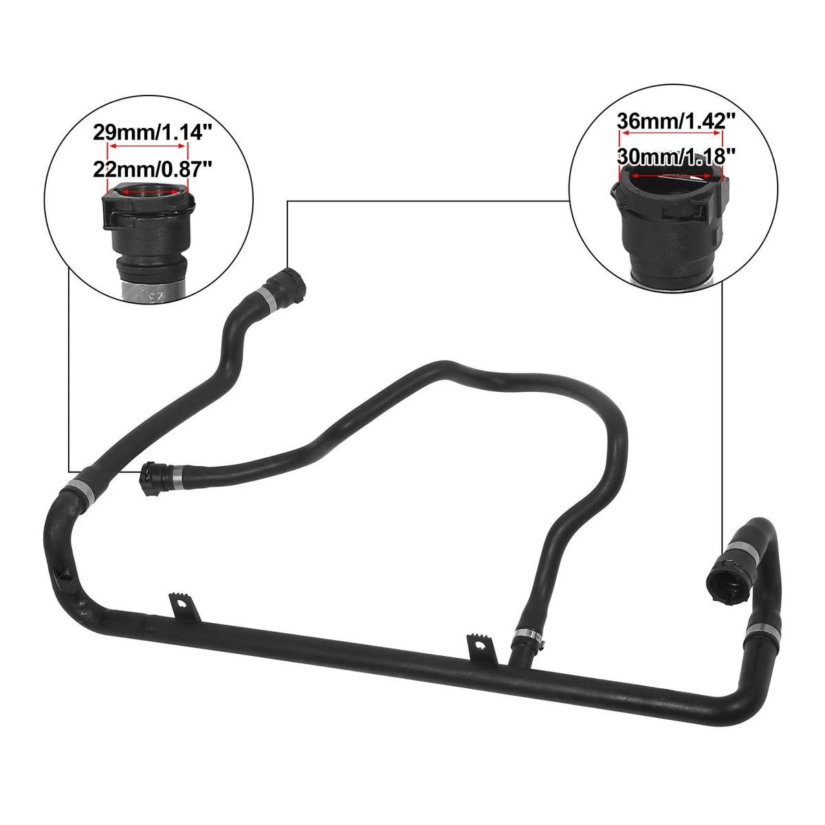 Coolant Hose Radiator Replacement for BMW 3 Series 318 Ti (2002–2005)