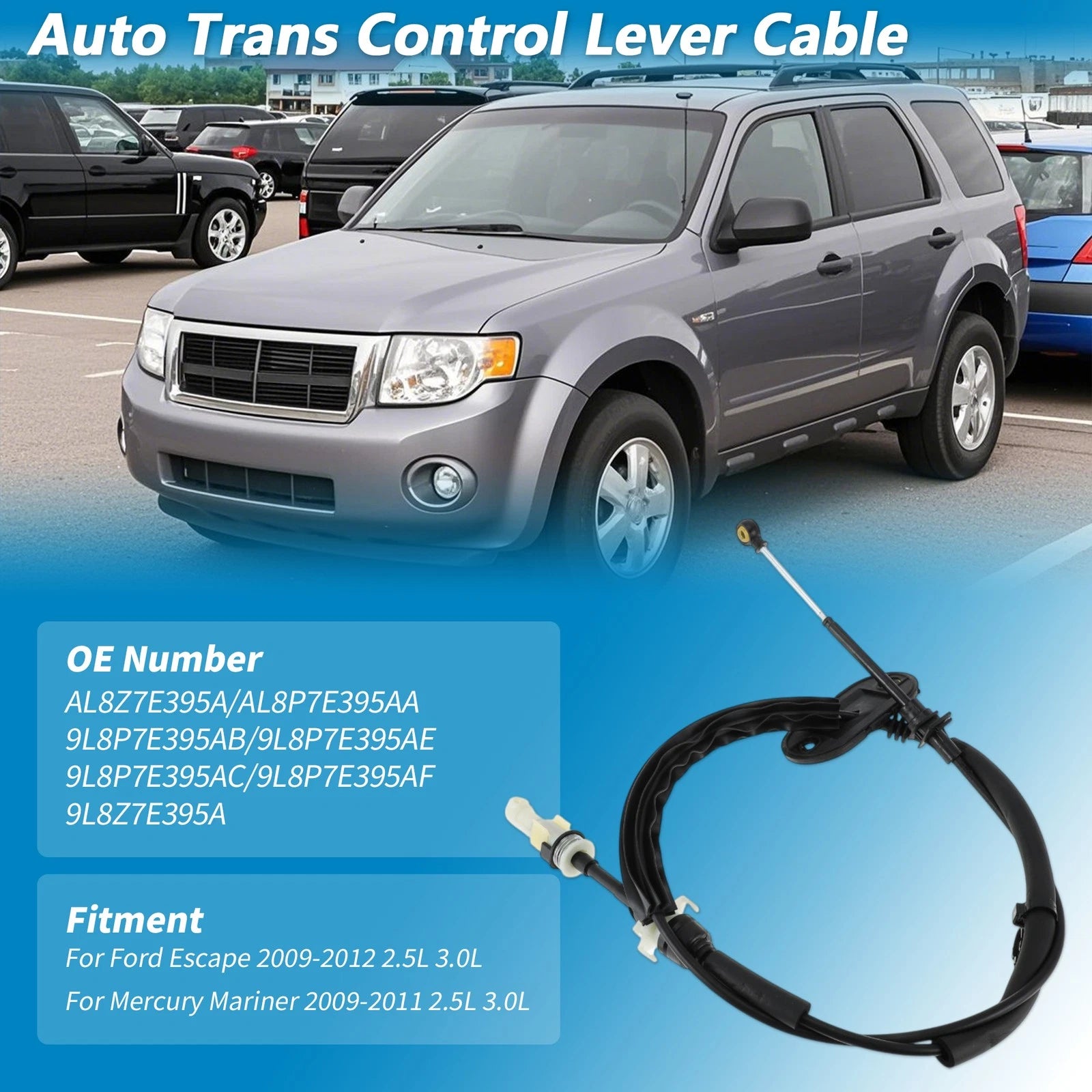Automatic Transmission Gear Shifter Cable for Ford Escape (2009–2012)