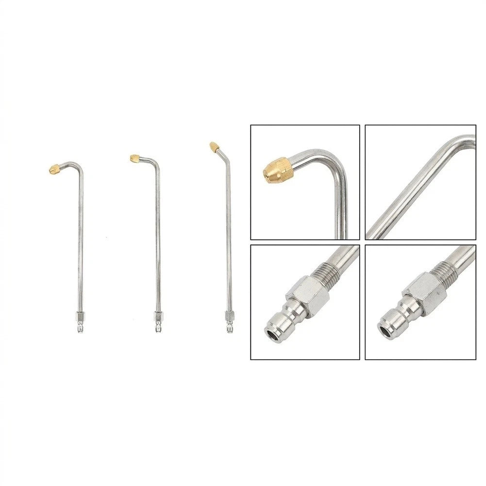 Set of 2 Stainless Steel Pressure Washer Nozzles 30° & 90° U Shape
