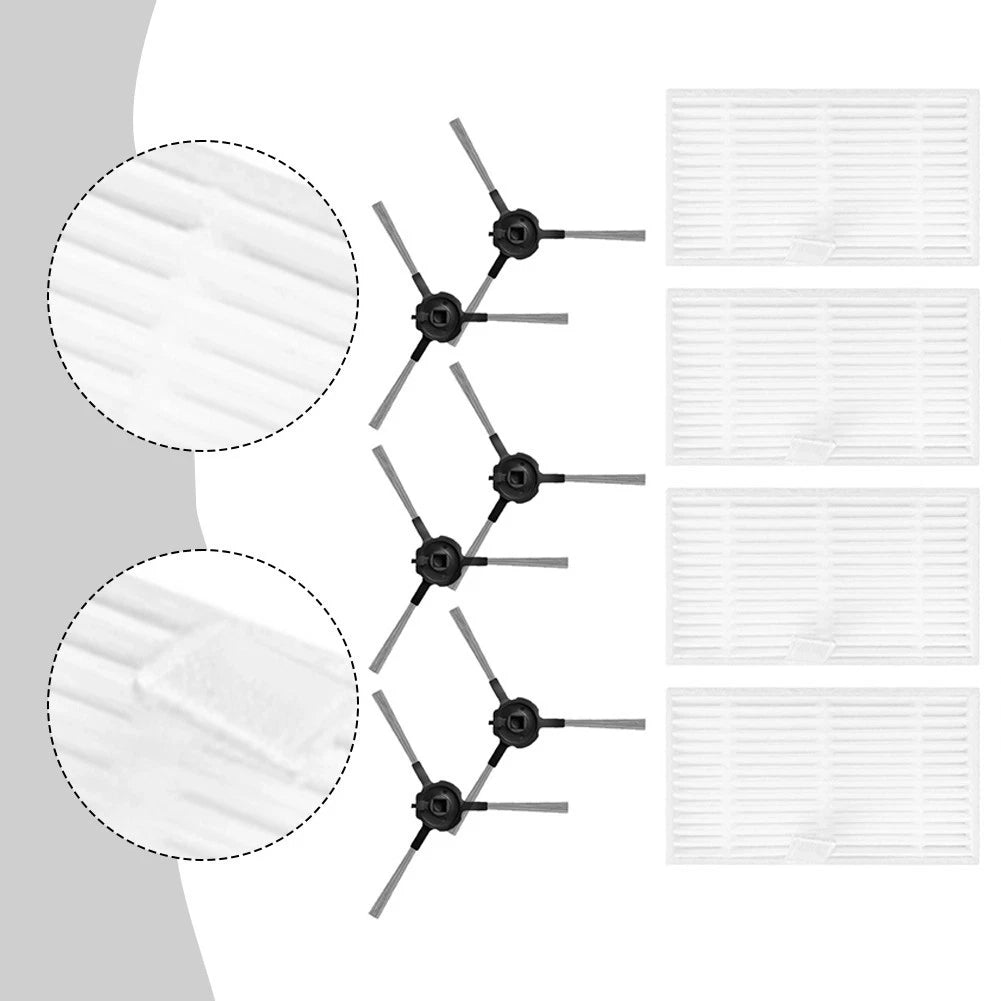 6X Side Brushes & 4X HEPA Filters for Prosceni Q20 Plus Vacuum