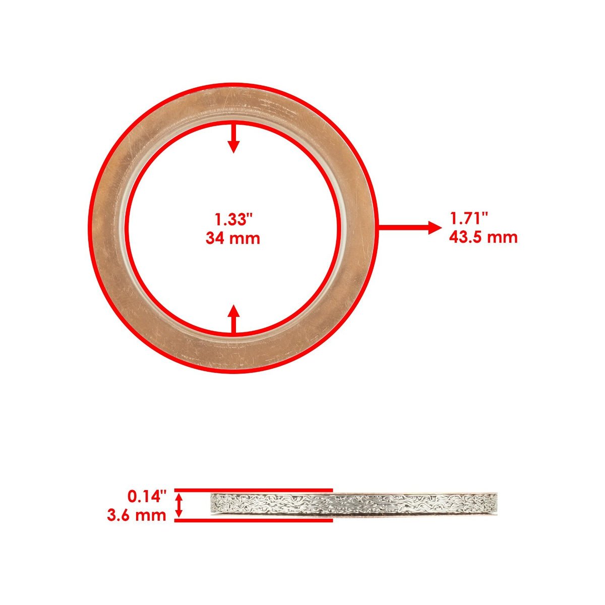 Exhaust Muffler Pipe Header Gasket Replacement for Yamaha YZ125 (2005–2006)