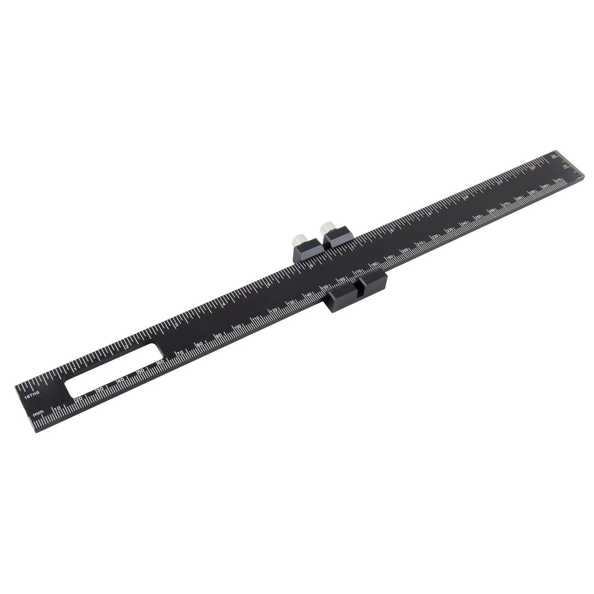 Ergonomic Woodworking Ruler with Secure Thumb Screws for Stability